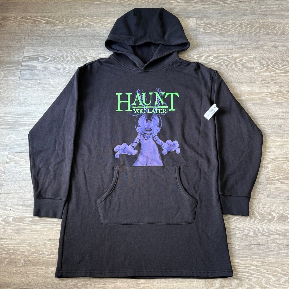 NWT Disney Halloween Minnie Mouse Haunt You Later Hoodie Dress Womens‎ Medium